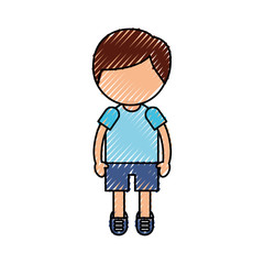 cute boy avatar character vector illustration design