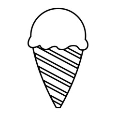 ice cream icon over white background vector illustration