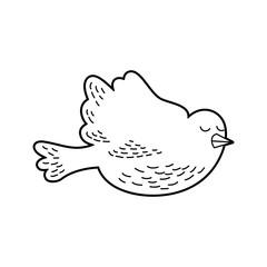 cute dove isolated icon vector illustration design
