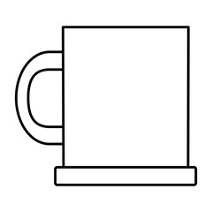 coffee mug icon over white background vector illustration