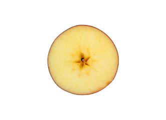 apple slice isolated on white background.