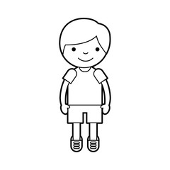 cute boy avatar character vector illustration design