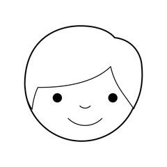 Obraz na płótnie Canvas cute boy head avatar character vector illustration design