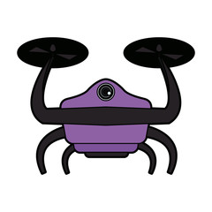 drone technology unmanned aerial vehicle icon vector illustration