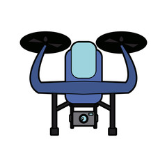 drone technology unmanned aerial vehicle icon vector illustration