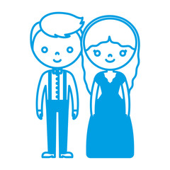 Obraz na płótnie Canvas wedding couple icon over white background vector illustration