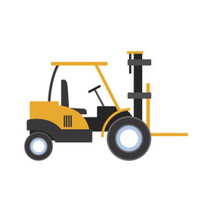 loader forklift truck cargo logistic equipment vector illustration