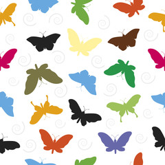 Butterfly Pattern Seamless  background.