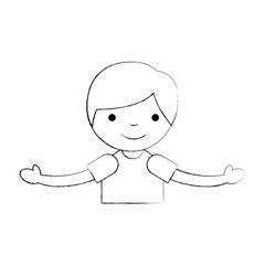 cute boy avatar character vector illustration design