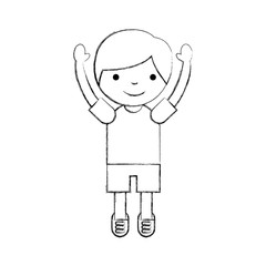 cute boy avatar character vector illustration design