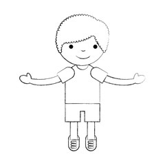 cute boy avatar character vector illustration design