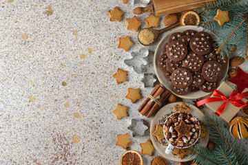 Christmas chocolate cookies