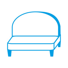 couch icon over white background vector illustration