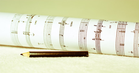 the musical notes of a new song