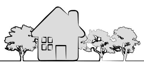 Hand-drawn renewable energy sketch