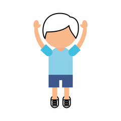 cute boy avatar character vector illustration design