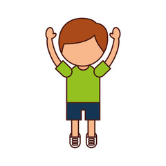 cute boy avatar character vector illustration design