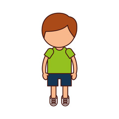 cute boy avatar character vector illustration design
