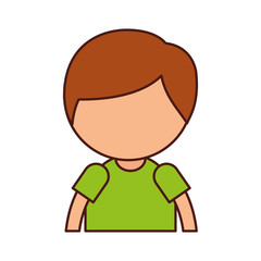 cute boy avatar character vector illustration design