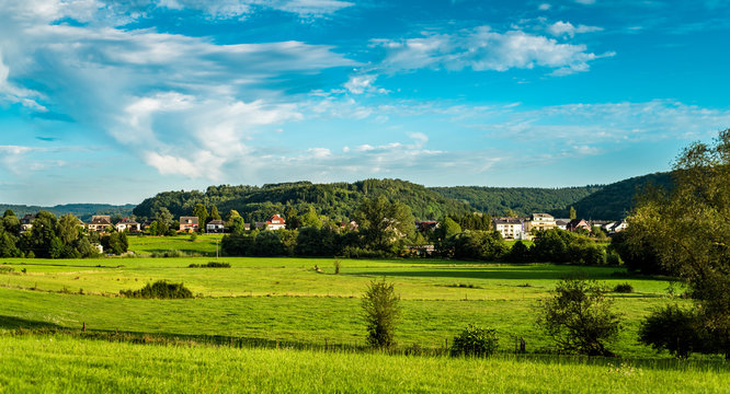 Blue sky, scenic nature and mountains