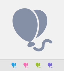 Party Balloons - Granite Icons. A professional, pixel-perfect icon designed on a 32x32 pixel grid and redesigned on a 16x16 pixel grid for very small sizes.