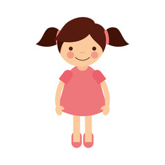 cute little girl character vector illustration design