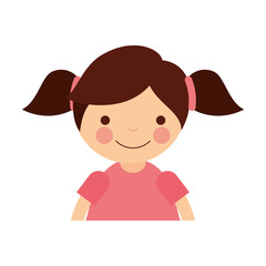 cute little girl character vector illustration design
