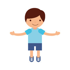 cute boy avatar character vector illustration design