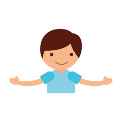 cute boy avatar character vector illustration design