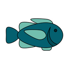 cartoon fish icon image vector illustration design 