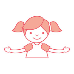 cute little girl character vector illustration design