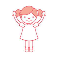 cute little girl character vector illustration design