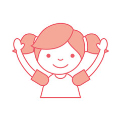 cute little girl character vector illustration design