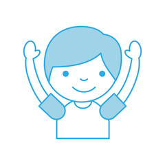 cute boy avatar character vector illustration design