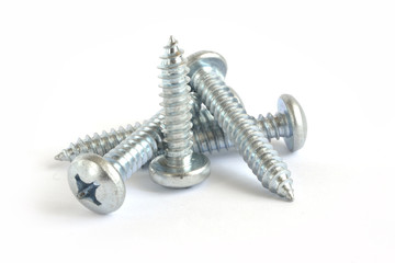 Screws on white