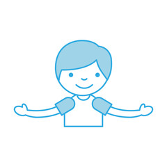 cute boy avatar character vector illustration design