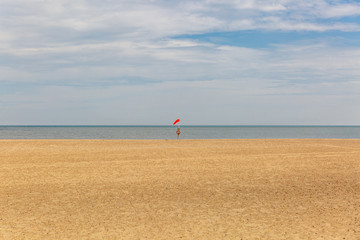 Fototapeta na wymiar View of a calm water beach