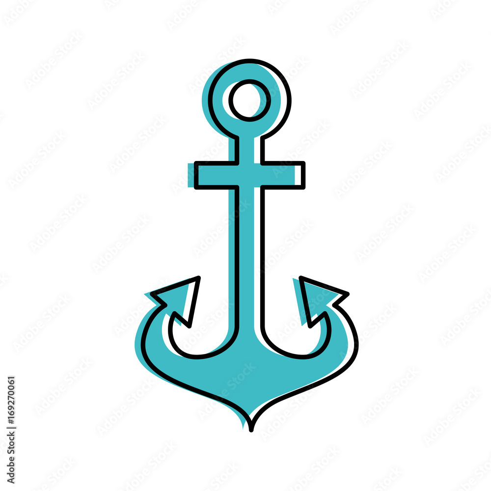 Canvas Prints anchor maritime isolated icon vector illustration design