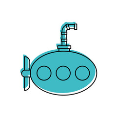 sea submarine isolated icon vector illustration design