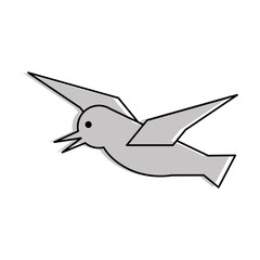 Fototapeta na wymiar gull flying isolated icon vector illustration design