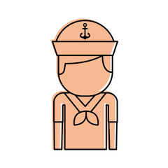 sailor avatar character icon vector illustration design