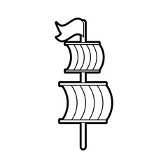 Fototapeta na wymiar sailing boat isolated icon vector illustration design