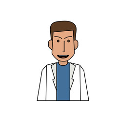 happy doctor or physician icon image vector illustration design 