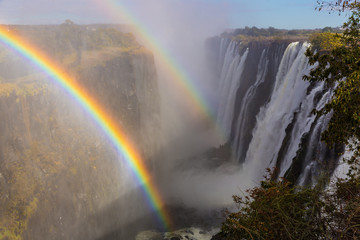 Zambezi at the Victoria Falls in Zambia 