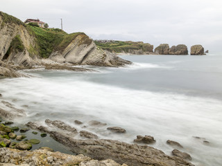 Fototapeta na wymiar Costas del mar Cantábrico,España