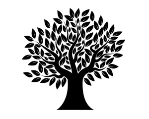 Wood stencil with leaves