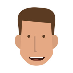 face of happy man icon image vector illustration design 