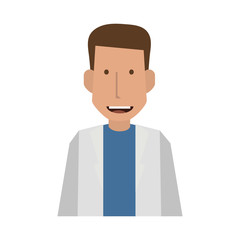 happy doctor or physician icon image vector illustration design 