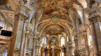 Vierzehnheiligen Klosterkirche Deckengemälde Oberfranken