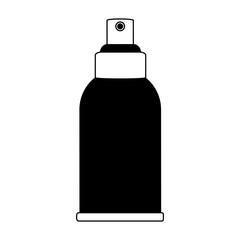 cosmetic bottle spray dispenser icon image vector illustration design  black and white